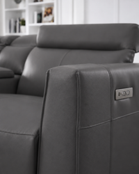 Nadal Modular Leather Lounge With Electric Recliners