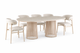 Santino Travertine Dining Setting 180cm