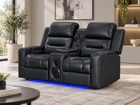 LUXIMO Leather  Electric Recliner Suite