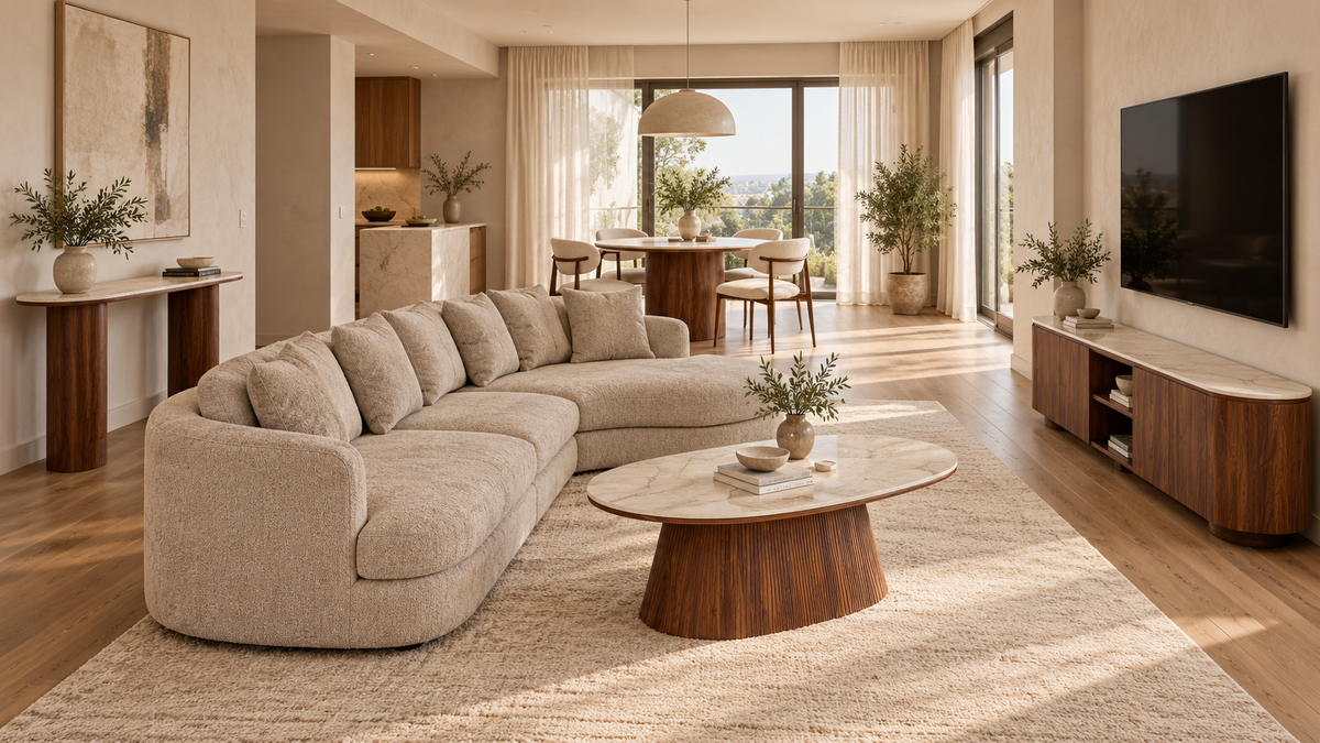 Ollie Contemporary Round Dining Setting 120 cm