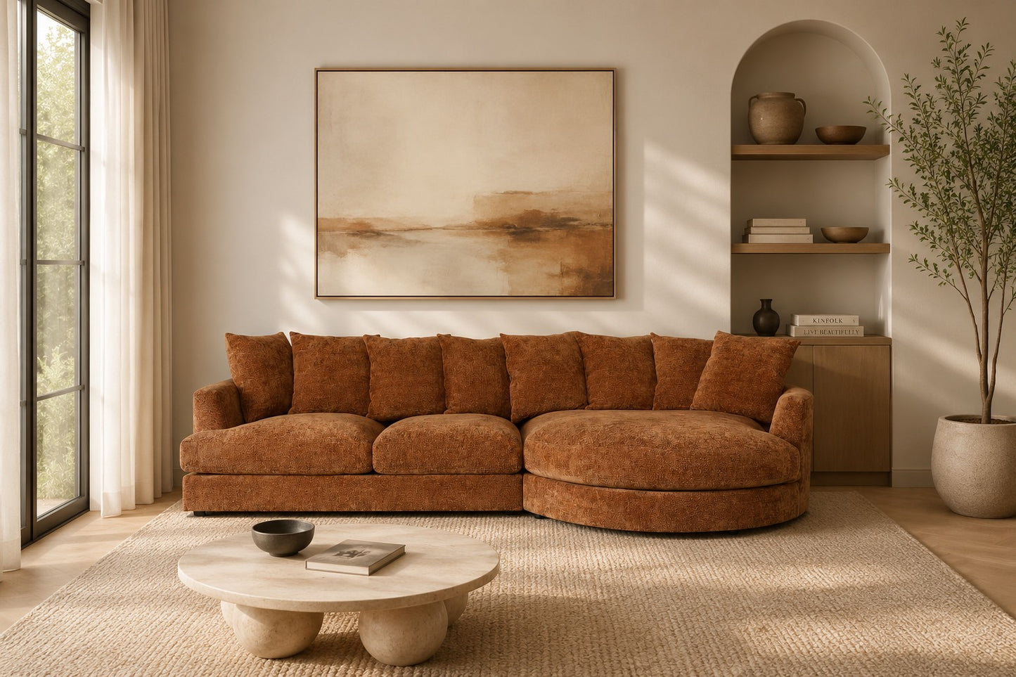 Clara Curved Chaise Lounge