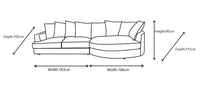 Clara Curved Chaise Lounge