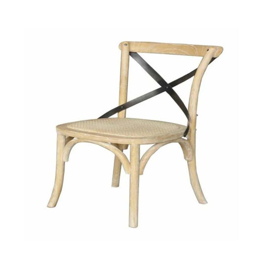 Cross Metal Back Dining Chair