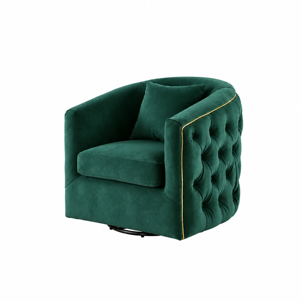 Crown Velvet Single Swivel Chair