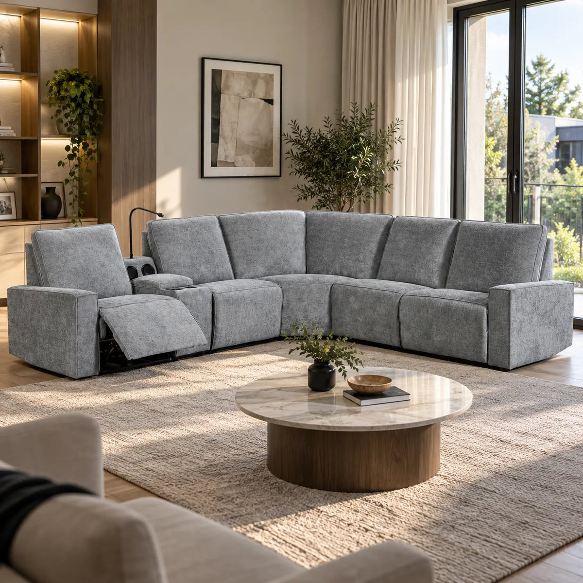 Vibe Modular Lounge With Electric Recliners And Speakers