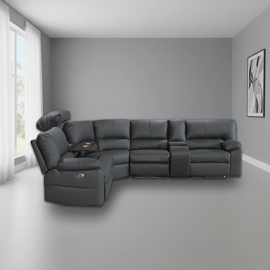 Ex-Caliber Fabric Modular Lounge with ELECTRIC RECLINER