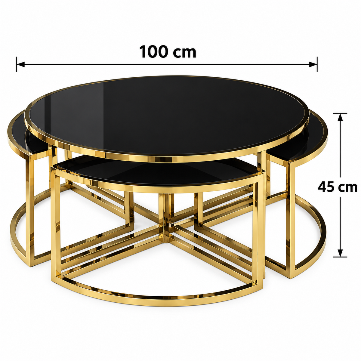 Solane Coffee Table – Black & Gold