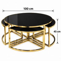 Solane Coffee Table – Black & Gold