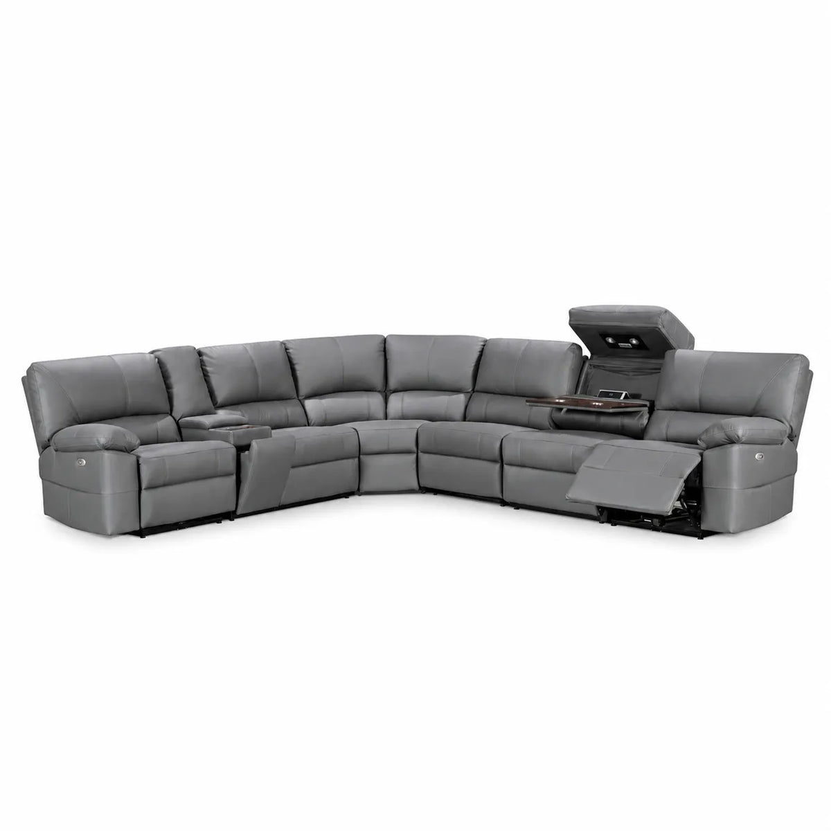 Ex-Caliber Fabric Modular Lounge With Electric Recliner