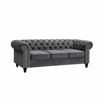 compare product Toronto Velvet Fabric Lounge – 3-Seater