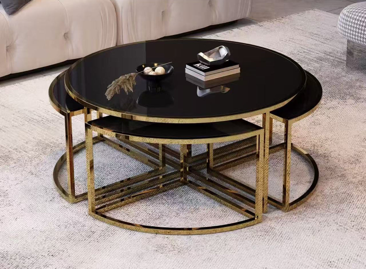 Solane Coffee Table – Black & Gold