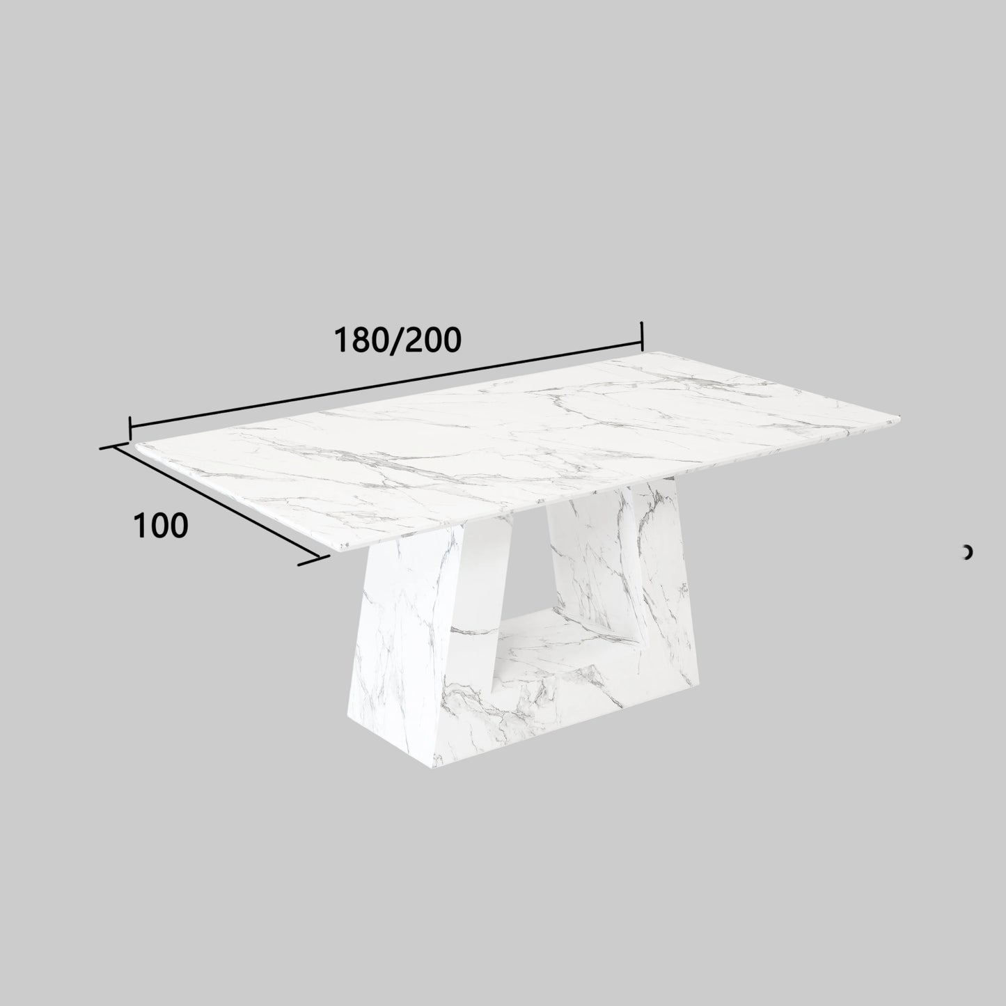 Monzo Marble Dining Table – 180 CM