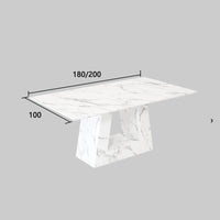 Monzo Marble Dining Table – 180 CM