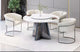 Elara Round Marble Dining Set