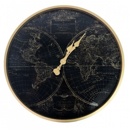 Round Clock - World Map 45CM