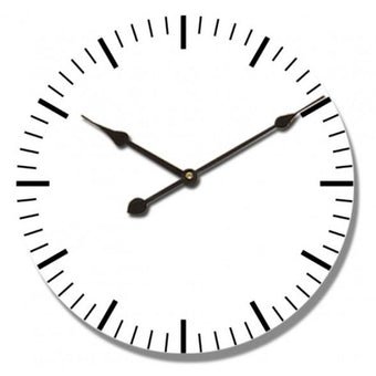 compare product White Wall Clock 34cm
