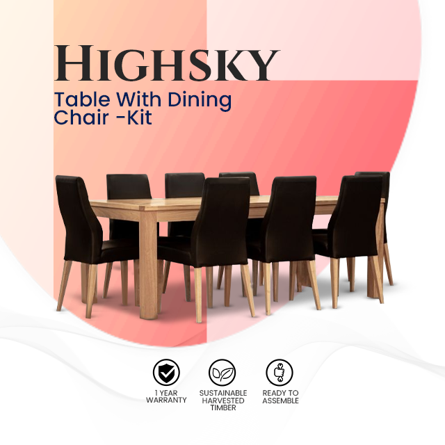 Highsky Table With Dining Chair -Kit