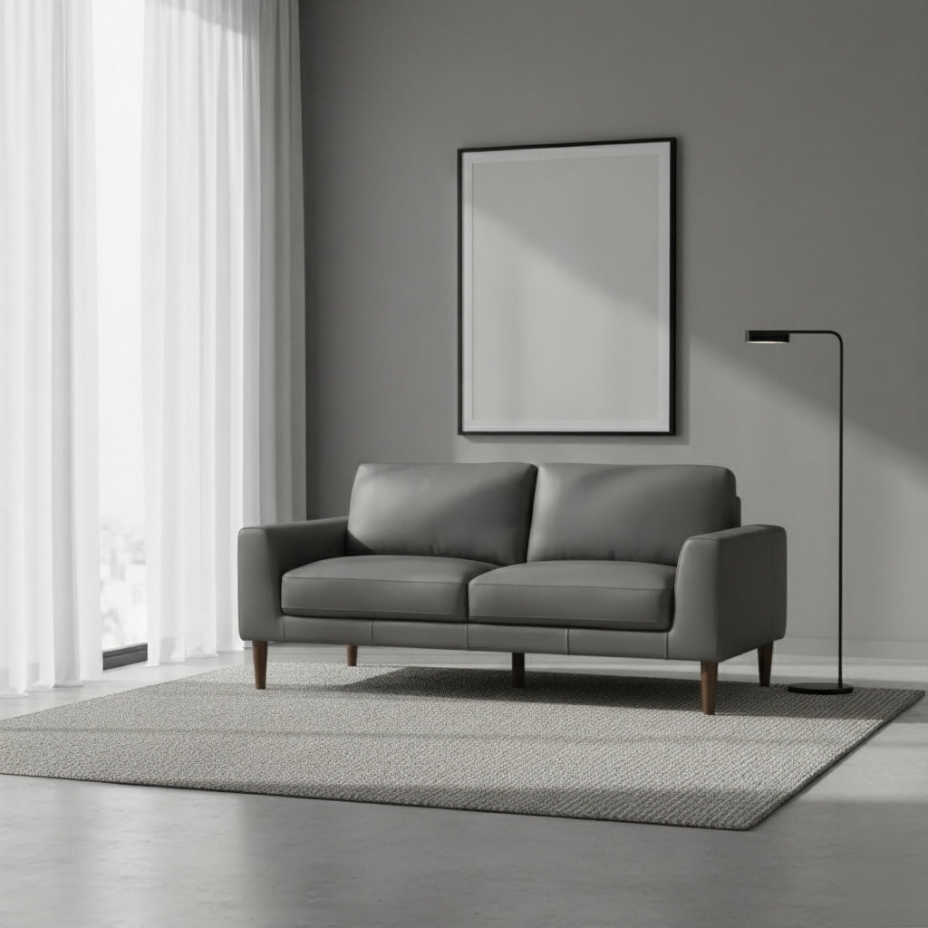 Jimmy 3 Seater Leather Lounge