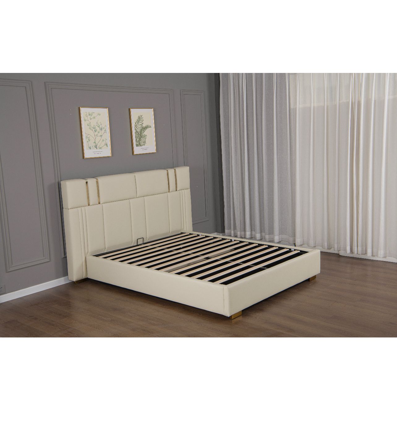 Lillian Bed PU leather with Gaslift