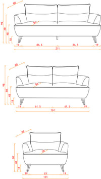 Lydia Lounge with beige upholstery and modern appeal, set in a cozy living area.