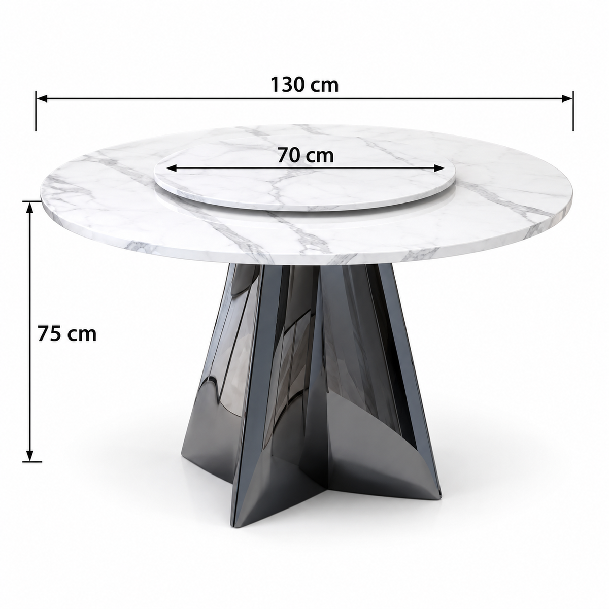 Elara Round Marble Dining Set