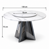Elara Round Marble Dining Set