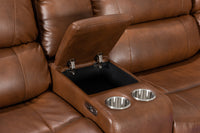 Nevada Corner Leather Electric Recliners with LED Lights