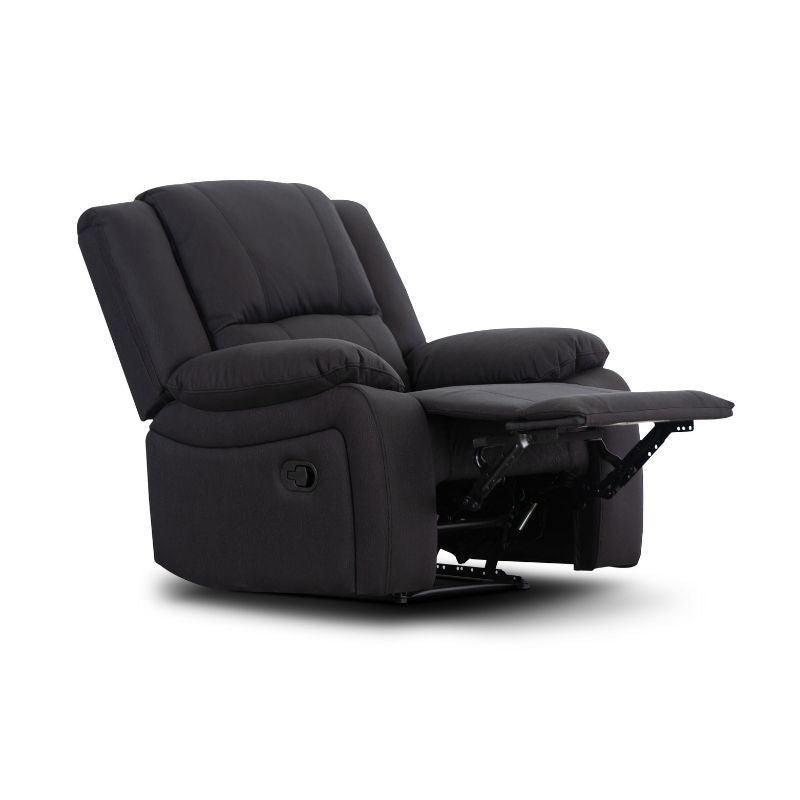 Onyx Captain Lounge 3+1+1 (Manual) with manual recliners and solid frame, in a stylish living space.