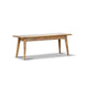 Revero Bench with solid mango wood and integral handle, set in a mid-century living room.