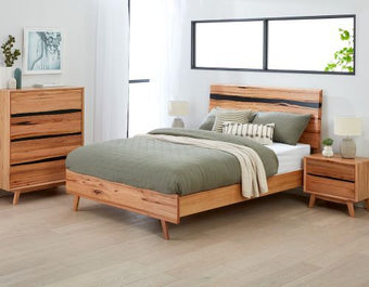 compare product Nords Queen Solid Timber Bed