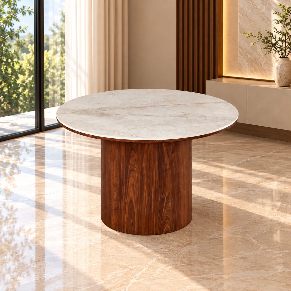 Ollie Contemporary Round Dining Table 120cm