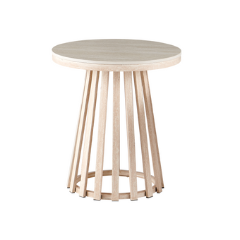 compare product Santino Travertine Lamp Table 50cm