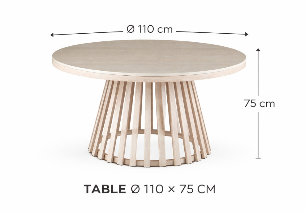 Santino Travertine Coffee Table 80cm Round