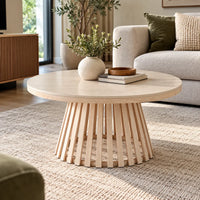 Santino Travertine Coffee Table 80cm Round