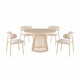 Santino Travertine Dining Setting 110 CM