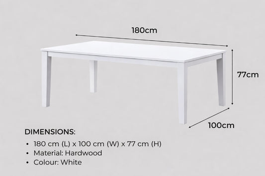 Summer Medium Dining Table 180 CM