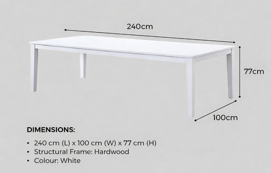 Summer Large Dining Table 240 CMS