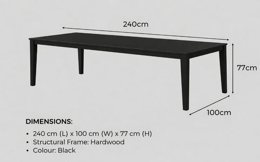 Somerton Large Dining Table 240 CM