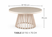 Santino Travertine Coffee Table 80cm Round