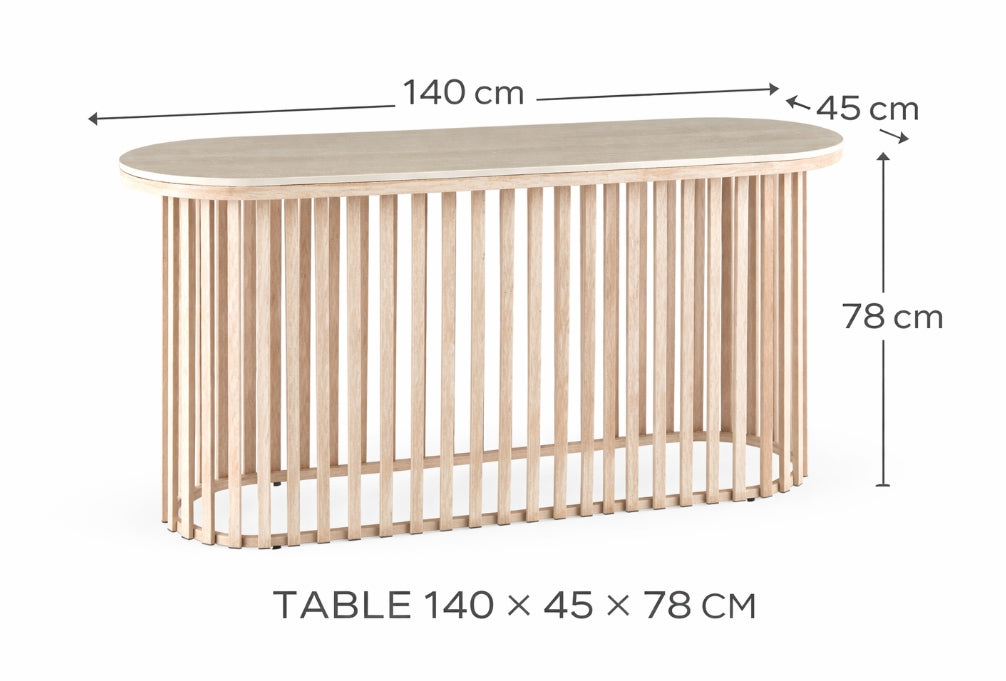 Santino Travertine Hallway Table 140cm