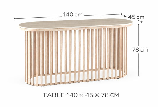 Santino Travertine Hallway Table 140cm