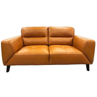 Timeless Sonoma 3+2 lounge featuring 100% leather upholstery, quilted detailing, and durable timber and plywood frame.