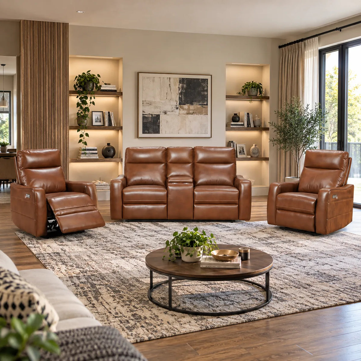 Nadia Lounge With Electric Recliners