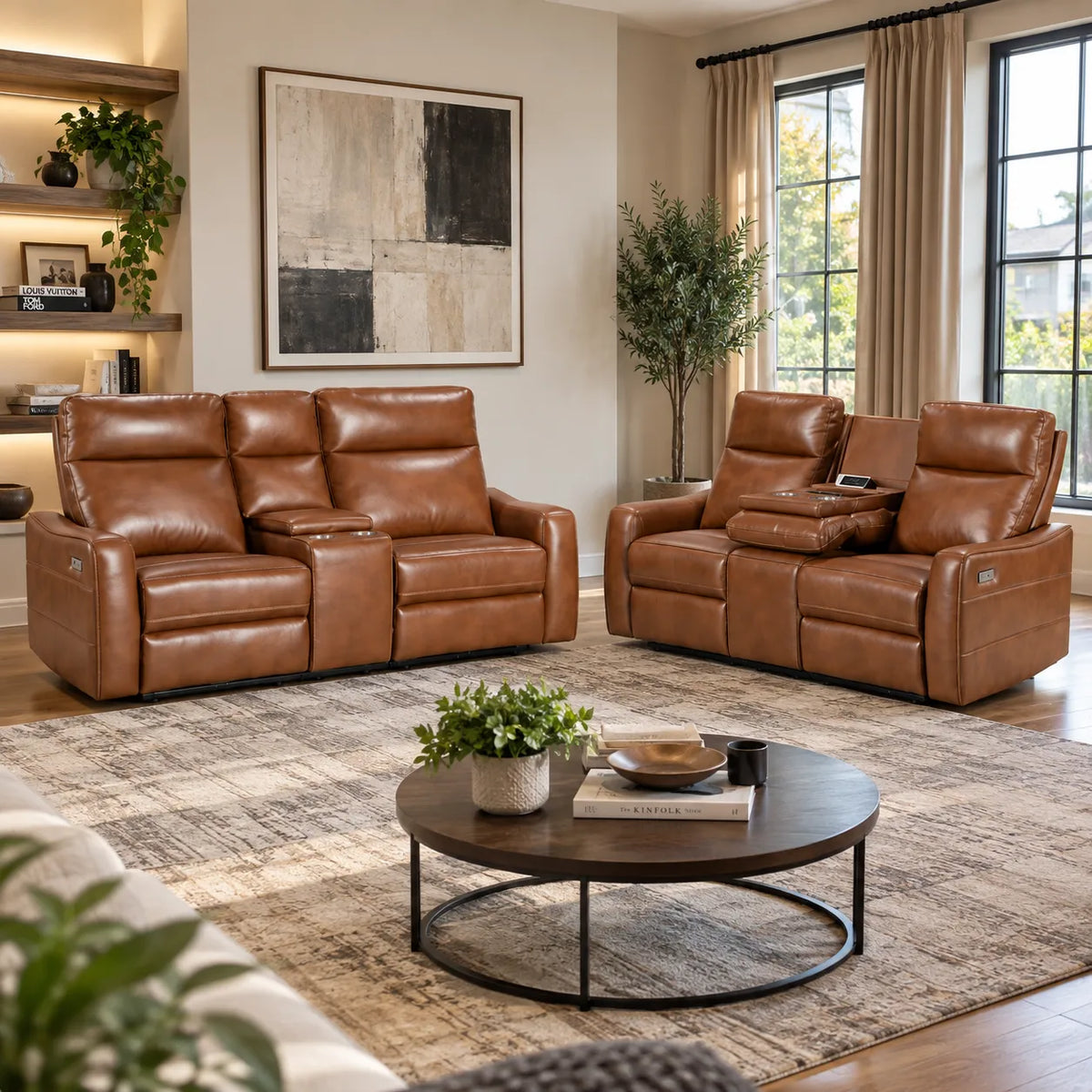 Nadia Lounge With Electric Recliners