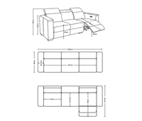 Tripod Fabric Lounge 3+2 Seaters
