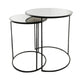 Soho Round Nest Table Black Mirror
