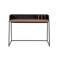 Kennet Work Desk with two-tone finish and angled metal legs, set in a modern workspace.