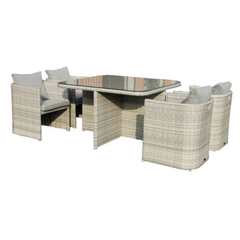 compare product Stena Outdoor 5pc Dining Set-Light Grey