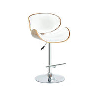 Monaco Bar Chair Chrome And Walnut Black Pu