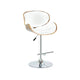 Monaco Bar Chair Chrome And Walnut Black Pu